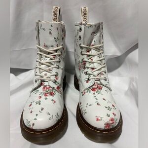 White Portland Rose Dr. Martens